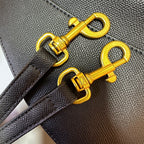 Christian Dior Saddle Bag with Strap (Black Box Calfskin)