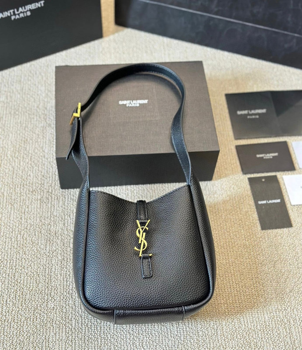Saint LaurentToy 5 à 7 Bucket Bag (Black Grained Leather)