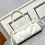 Prada Antique Nappa Leather Shoulder Bag (White / Off-White)