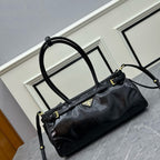Prada Antique Nappa Leather Shoulder Bag (Black)