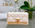 Lady Dior Miss Dior Flap Bag (Beige / Powder Pink)