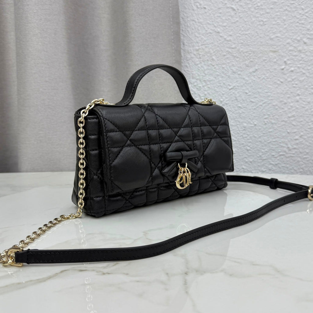 Lady Dior Miss Dior Flap Bag(Black)