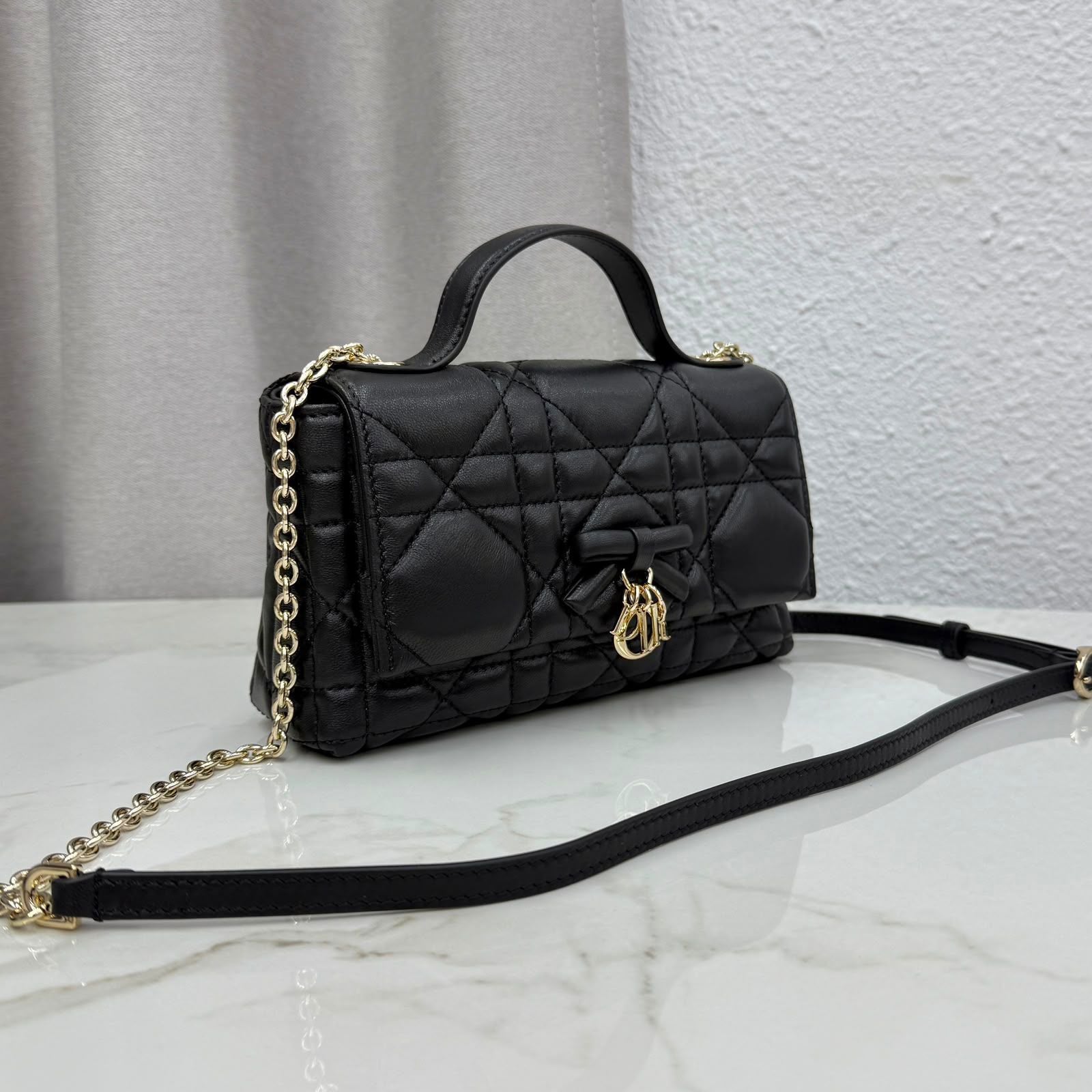Lady Dior Miss Dior Flap Bag(Black)