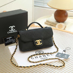 Chanel Trendy CC Mini Flap Bag with Top Handle (Black)