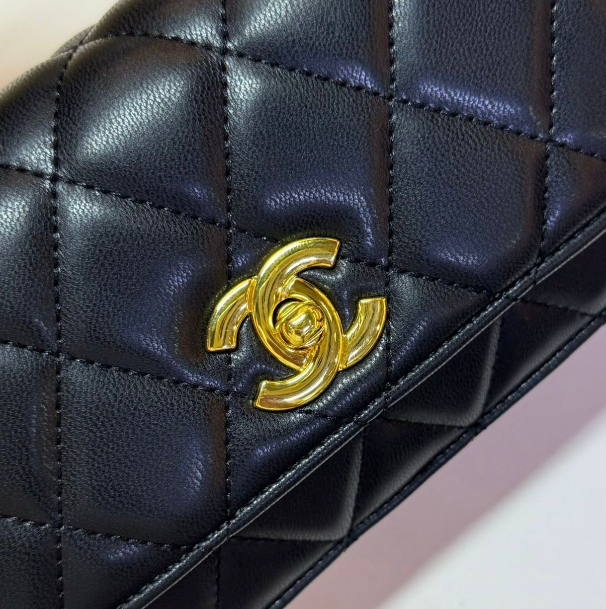 Chanel Mini Flap Bag with Chain Top Handle (Black)