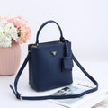 Prada Panier Saffiano Leather Bag (Navy Blue / Baltico)