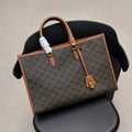 Celine Horizontal Cabas in Triomphe Canvas (Tan)