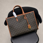 Celine Horizontal Cabas in Triomphe Canvas (Tan)