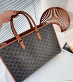 Celine Horizontal Cabas in Triomphe Canvas (Tan)