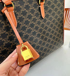 Celine Horizontal Cabas in Triomphe Canvas (Tan)
