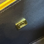 Chanel Wicker and Lambskin Flap Bag (Black & Gold)