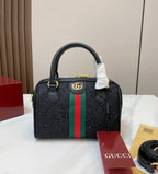 Gucci Ophidia Crystal Small Boston Bag (Black)