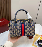 Gucci Ophidia Crystal Small Boston Bag (Beige & Blue)