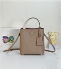 Prada Panier Saffiano Leather Bag (Taupe / Argilla)
