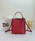 Prada Panier Saffiano Leather Bag (Red / Fuoco)