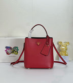 Prada Panier Saffiano Leather Bag (Red / Fuoco)