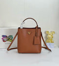 Prada Panier Saffiano Leather Bag (Cognac / Caramello)