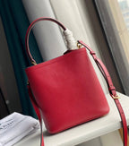 Prada Panier Saffiano Leather Bag (Red / Fuoco)
