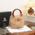 Chanel Small Quilted Hono Bucket Bag with Resin Handles (Beige / Nude)
