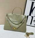 Bottega Veneta Andiamo Large Top Handle Bag (Sage Green / Travertine)