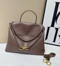 Bottega Veneta Andiamo Large Top Handle Bag (Taupe / Argilla)