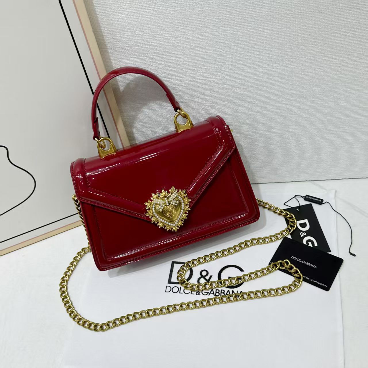 Dolce & Gabbana Devotion Top Handle Bag (Red)