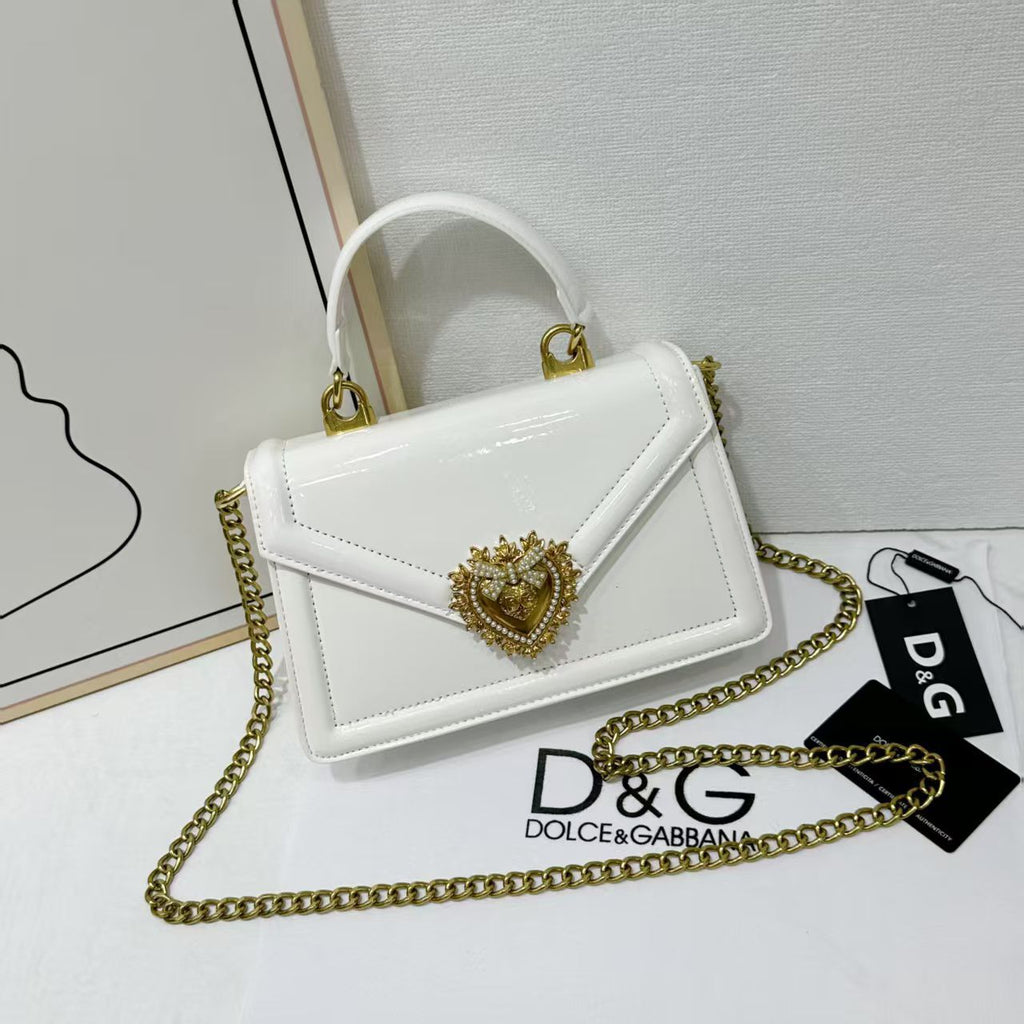 Dolce & Gabbana Devotion Top Handle Bag (White)