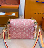 Louis Vuitton Monogram Denim Soft Trunk Shoulder Bag (Pink)