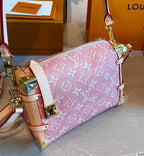 Louis Vuitton Monogram Denim Soft Trunk Shoulder Bag (Pink)