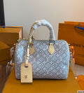 Louis Vuitton Monogram Denim Speedy Bandoulière with Braided Handles (Blue)