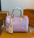 Louis Vuitton Monogram Denim Speedy Bandoulière with Braided Handles (Pink)