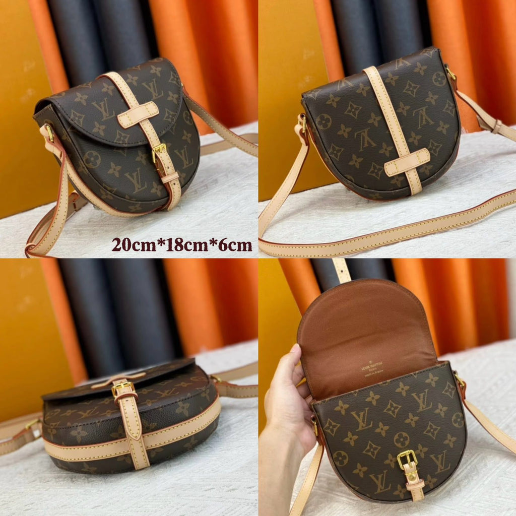 Louis Vuitton Monogram Tambourin Shoulder Bag (Brown)