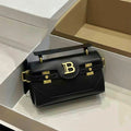 Balmain B-Buzz 23 Smooth Leather Shoulder Bag (Black)