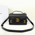 Balmain B-Buzz 23 Smooth Leather Shoulder Bag (Black)