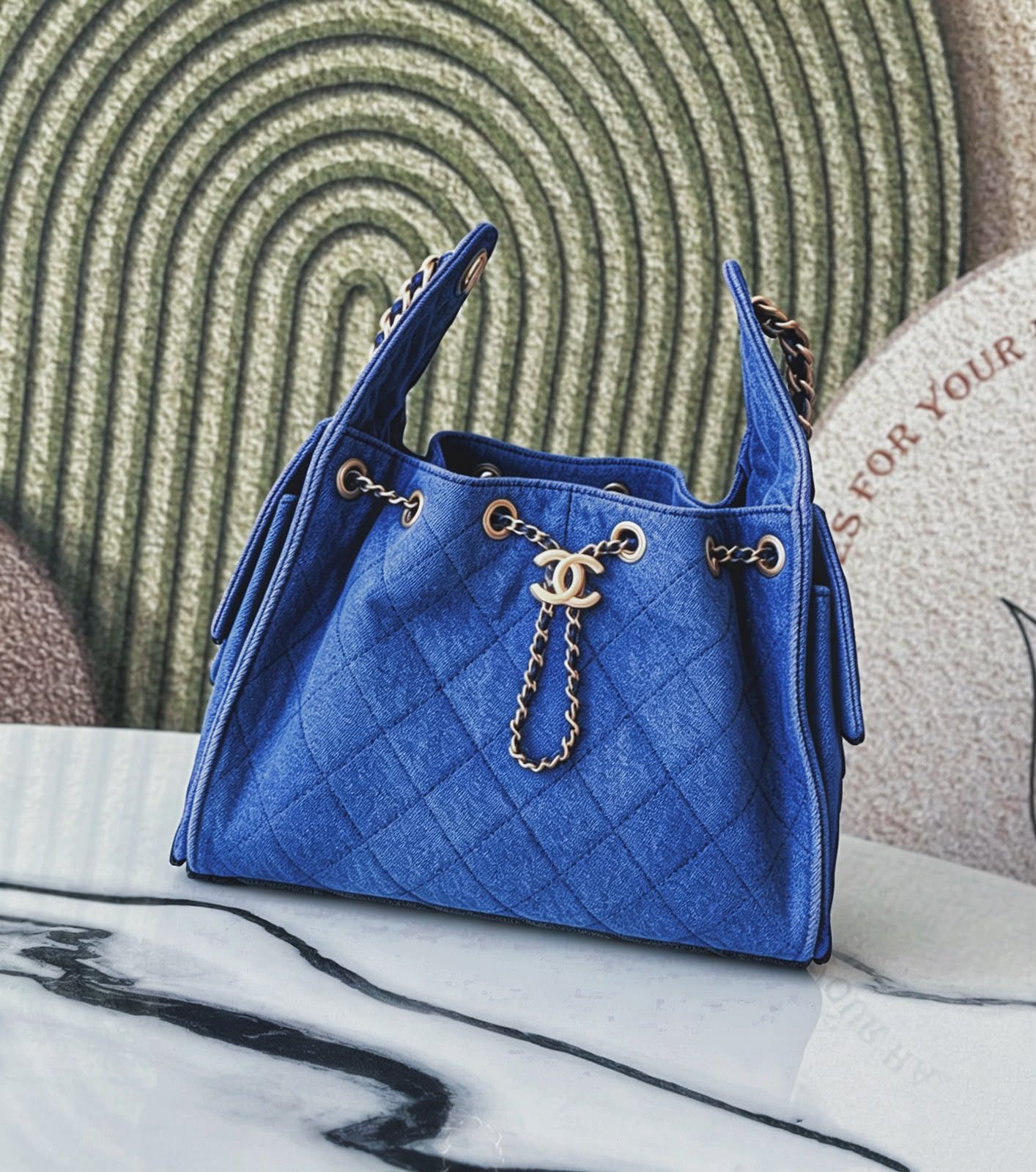 Chanel Denim In The Loop Tote Bag (Blue Denim)