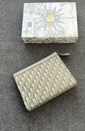 Dior Oblique Jacquard Pouch (Beige / Grey)