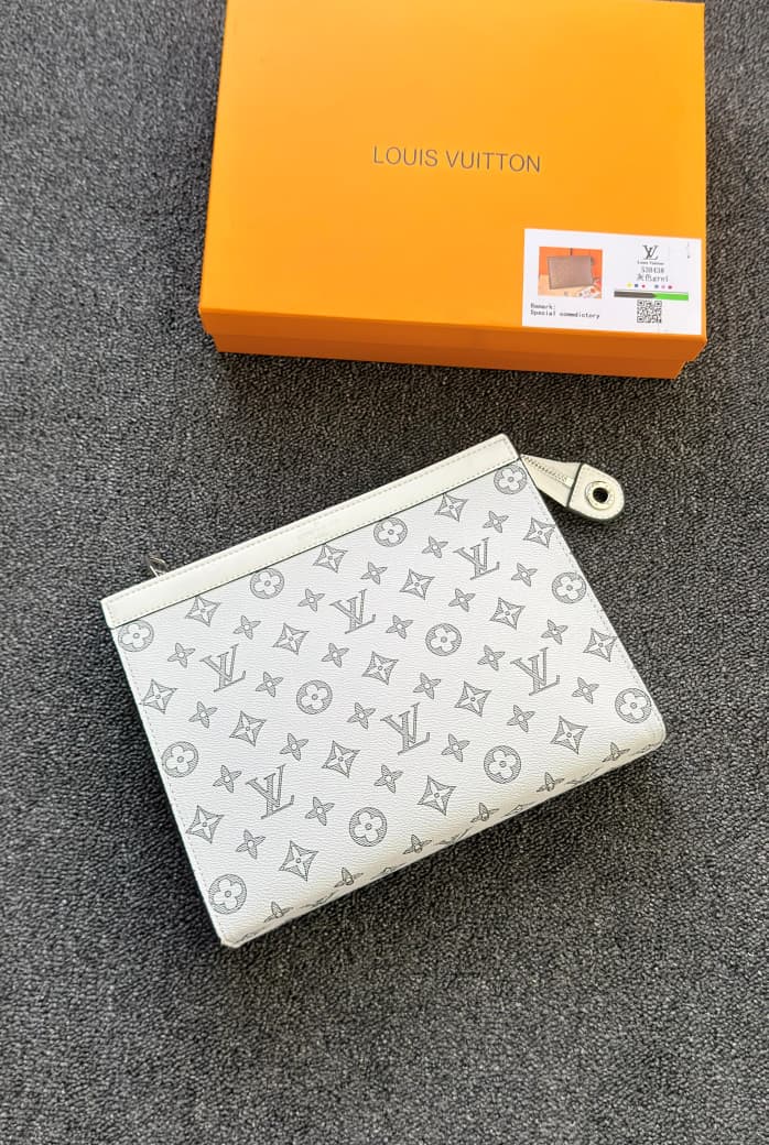 Louis Vuitton Monogram Pouch Voyage (White / Grey Outlines)