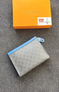 Louis Vuitton Monogram Pouch Voyage (Grey / Cornflower Blue)