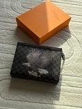 Louis Vuitton Damier Cobalt Eagle Pouch Voyage (Black / Charcoal / Multicolor Graphic)