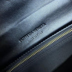 Bottega Veneta Intrecciato Knot Long Flap Clutch / Shoulder Bag (Black)