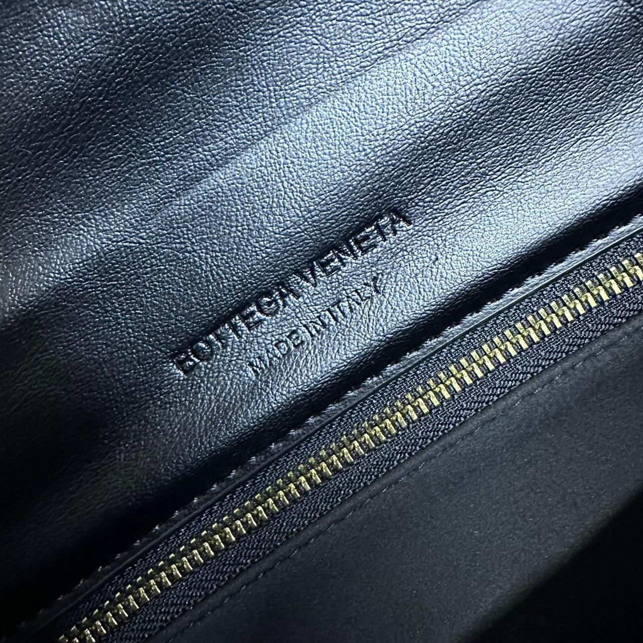 Bottega Veneta Intrecciato Knot Long Flap Clutch / Shoulder Bag (Black)