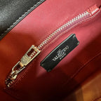 Valentino Garavani Locò Small Leather Top Handle Bag with Crystal VLogo