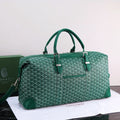 Goyard Boeing 50 Duffle Bag (Green Goyardine Canvas / Green Leather Trim)