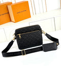 Louis Vuitton Trio Messenger Bag (Black Monogram Empreinte Leather / Black Strap / Gold Hardware)