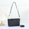 Michael Kors Jet Set Large Logo Pochette Crossbody Bag (Black / Gold Hardware)