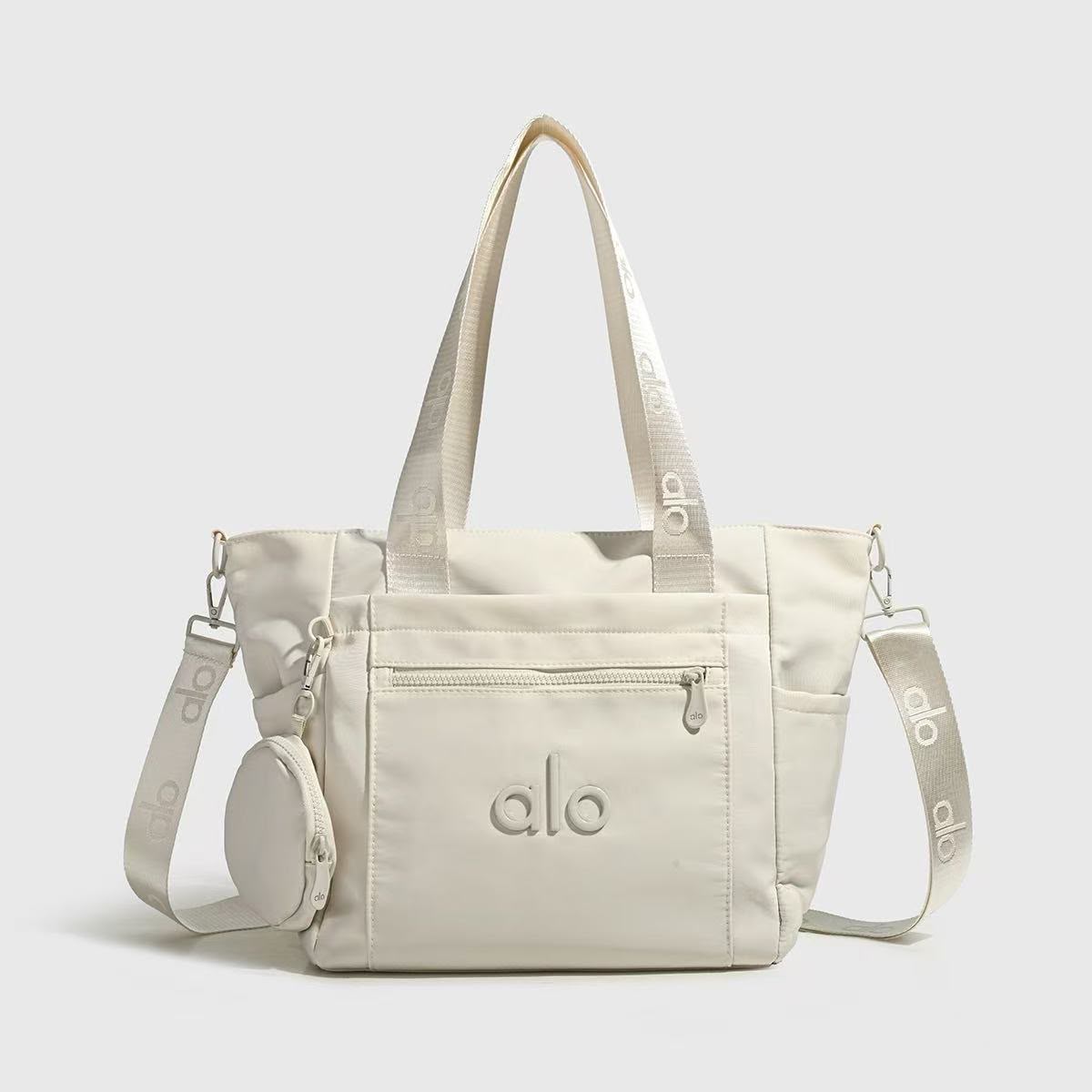 Alo Yoga Recycled Off-Duty Tote (Ivory / Bone)