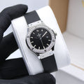 Hublot Classic Fusion Titanium Diamonds 30mm (Black Rubber / Steel)