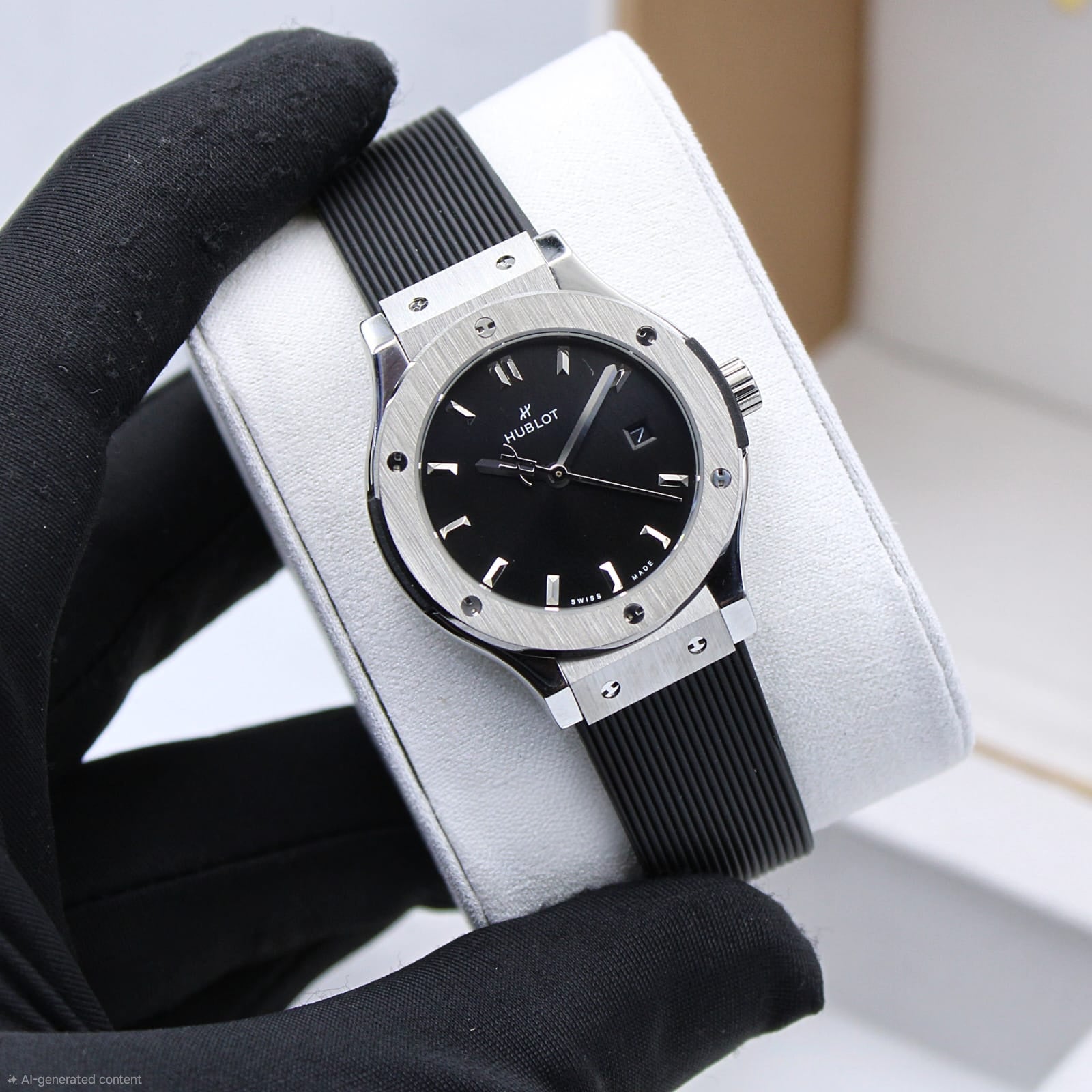 Hublot Classic Fusion Titanium 30mm (Black Rubber / Steel)