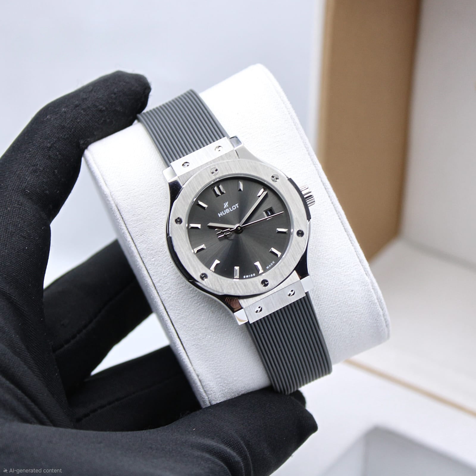 Hublot Classic Fusion Titanium 30mm (Grey Rubber / Steel)