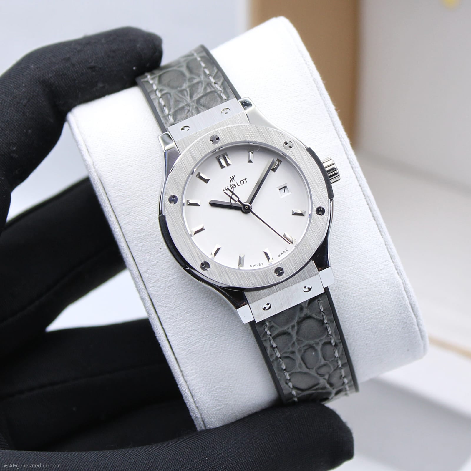 Hublot Classic Fusion Titanium 30mm (White / Grey / Steel)